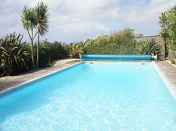 outdoor heated swimming pool